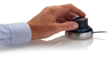 trackball mit hand 